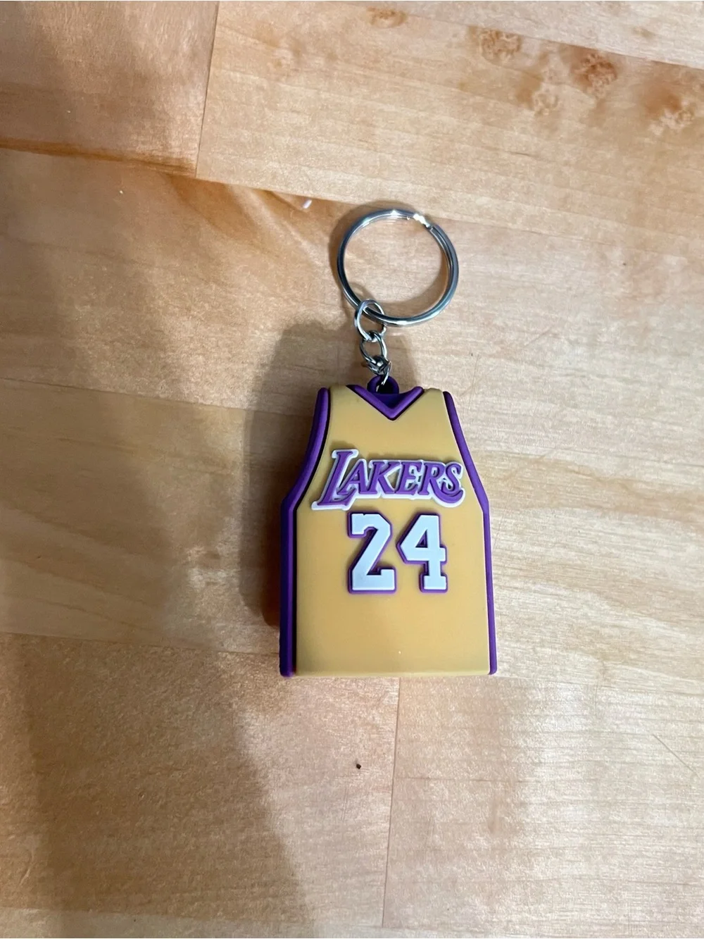 KOBE BRYANT 24 LA LAKERS JERSEY STYLE DOUBLESIDED KEYCHAIN WITHOUT LANYARD